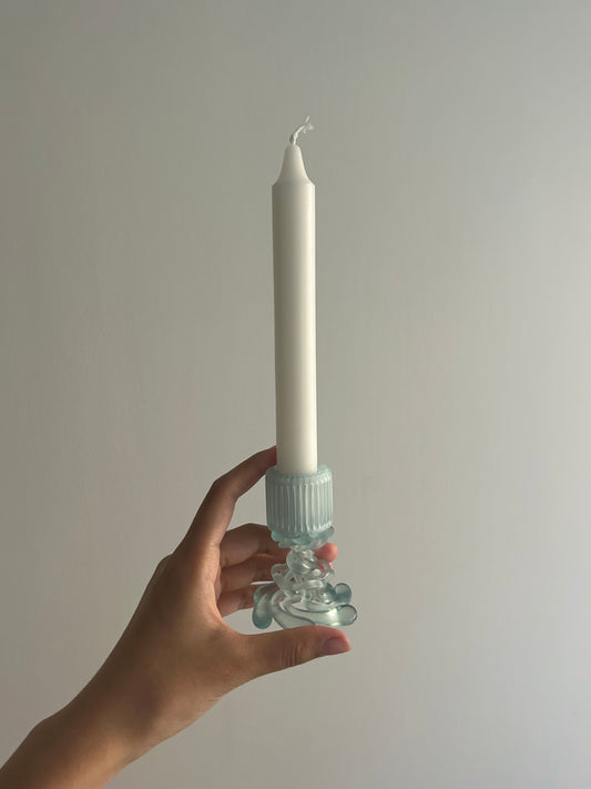 *⁂*✲ Ice Blue Candle Holder ⁂*✲ﾟ*