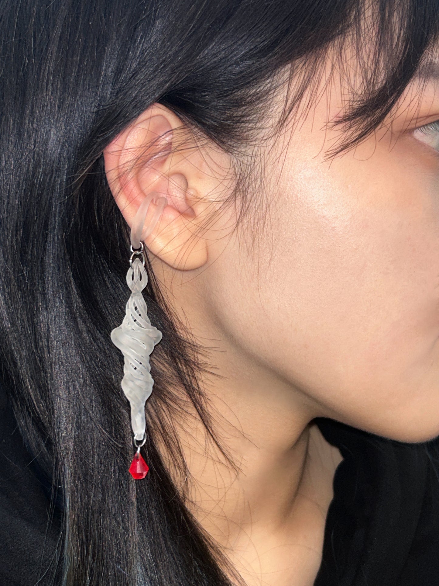 *⁂+* Helix Crimson Earring*+⁂*