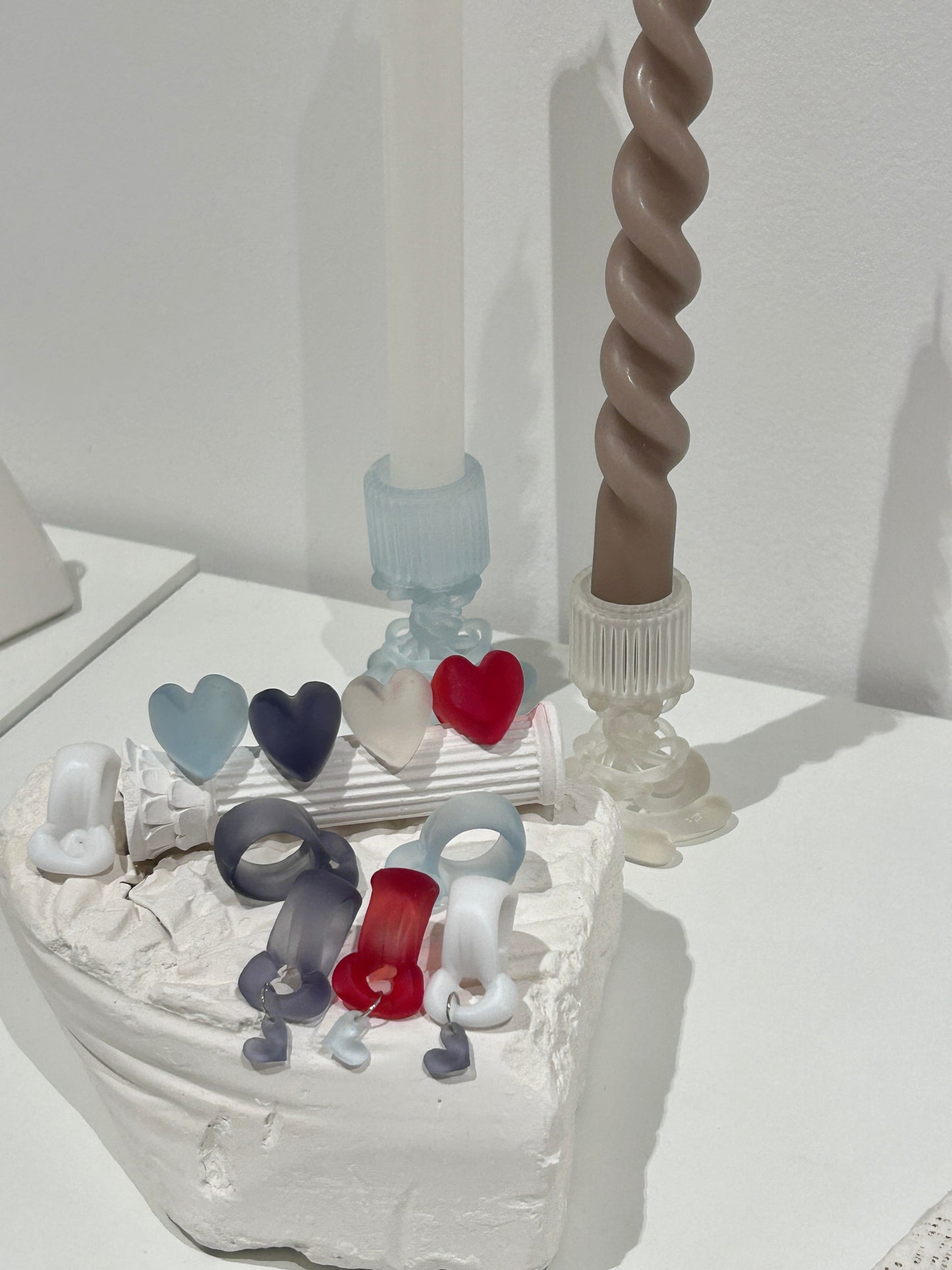 *⁂*✲ Ice Blue Candle Holder ⁂*✲ﾟ*